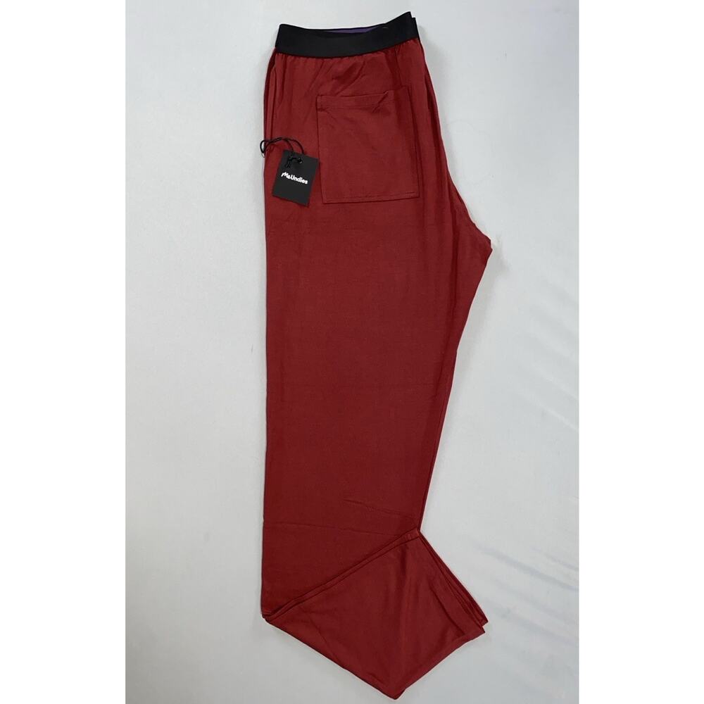 MeUndies Men's Pull On Satin Lounge Pants in Cabernet. Men's Size L, NWT $68!